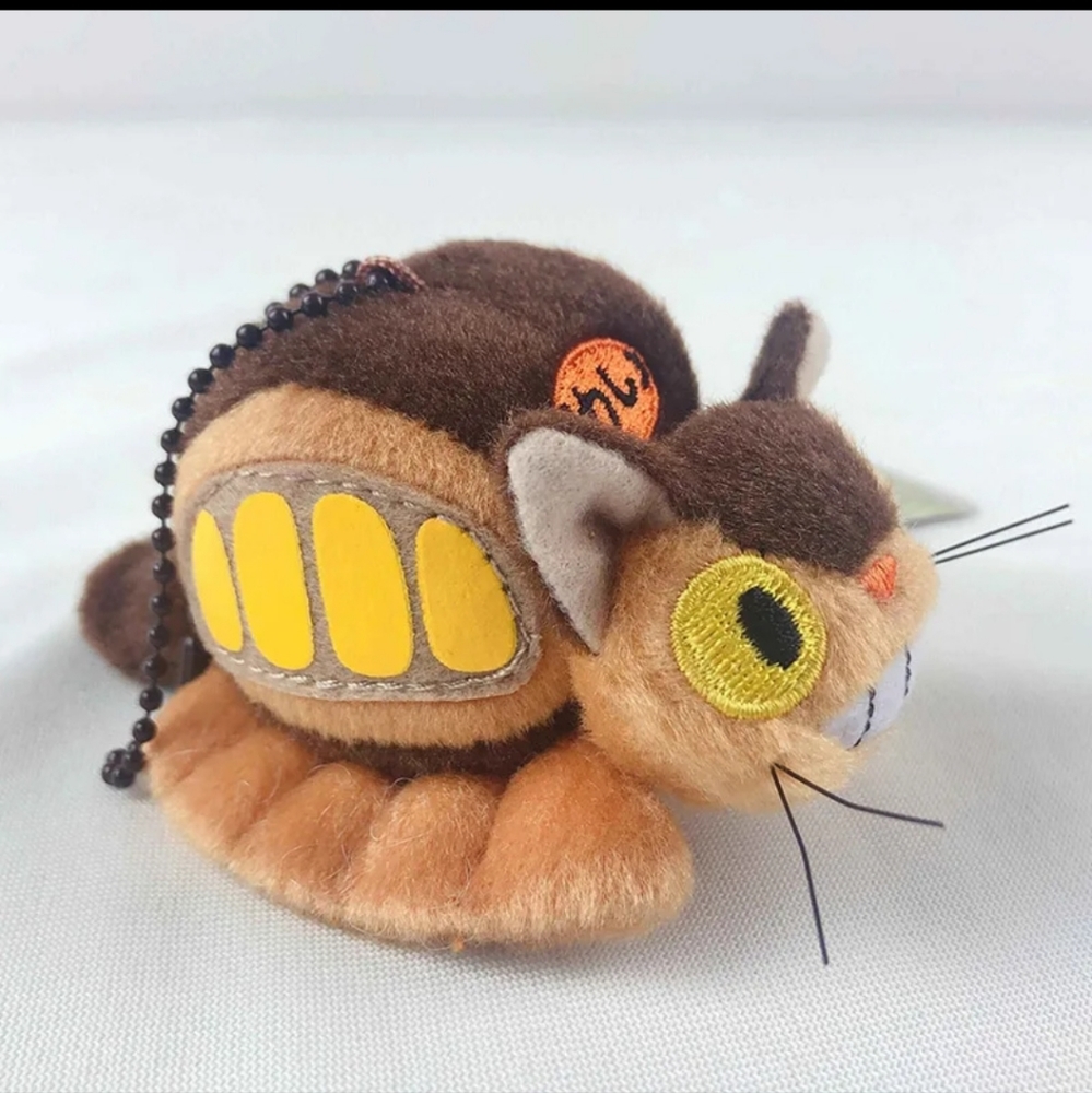 Totoro Catbus Plush Keychain - Picture 3 of 13